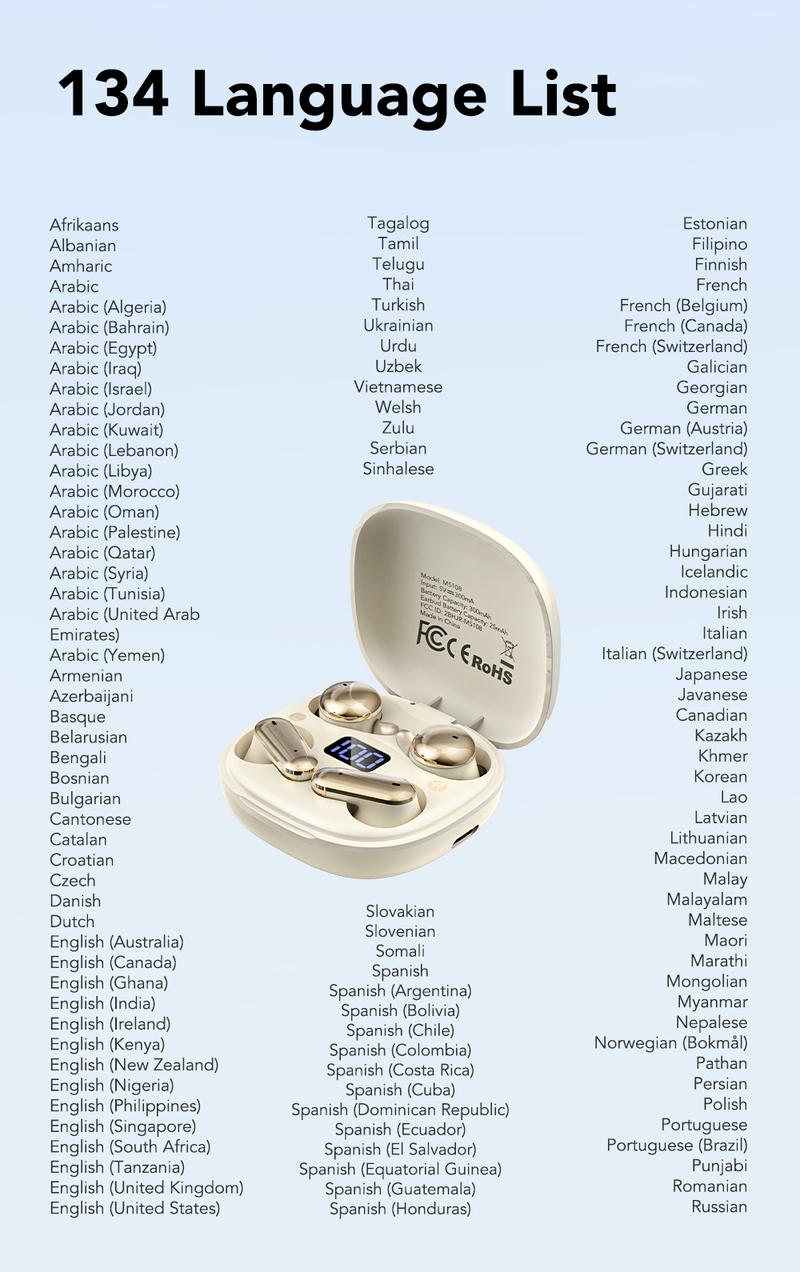 MINISO MS108 Wireless Bluetooth Earphones Mini Invisible Waterproof Earbuds for Sleep & Sports Two Pairs Included Mini Short Stem Design Ideal for Work Sports and Sleeping