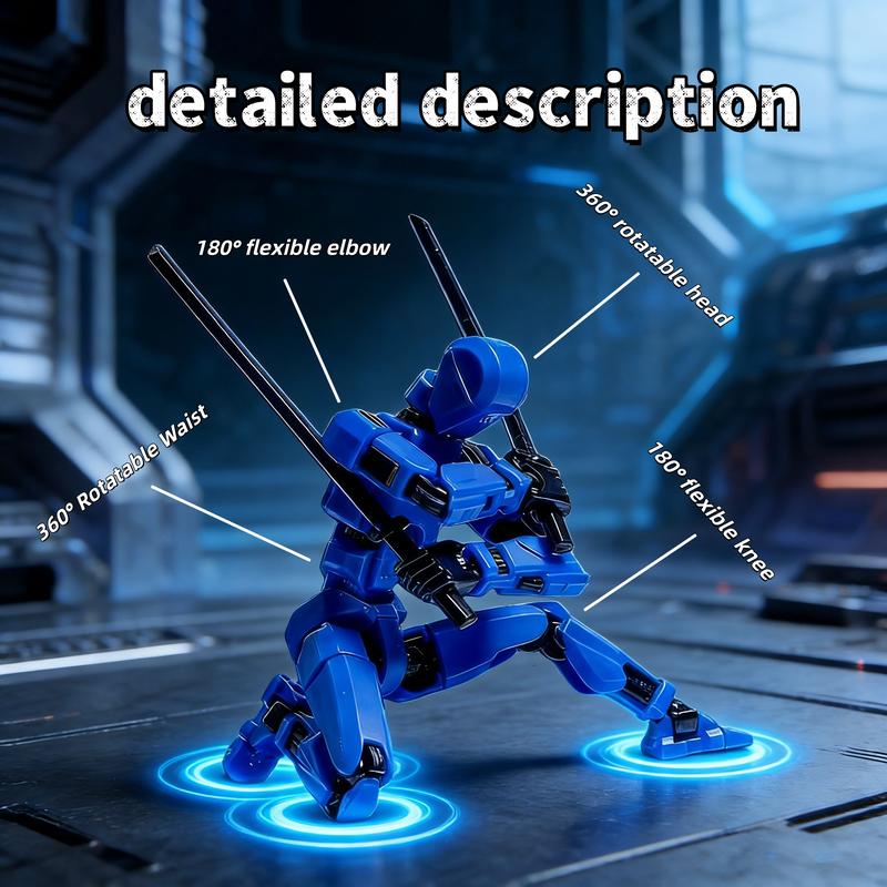 3D Printed 5.5" Multi-Joint Action Robot Doll | Highly Poseable & Assembleable | Perfect Gift for Birthdays, Valentine‘s Day, Easter | Cool Collectible Toy for Teens & Adults