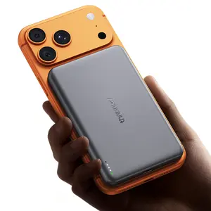 THREEKEY 0.5‘’ Ultra Slim for MagSafe 10K Portable Charger, 10000mAh Card Slim Magnetic Power Bank,15W Wireless Fast Charging Battery Pack for iPhone 17 Air 16 15 14 13 12 Pro Max Plus