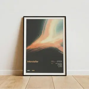 Interstellar Movie Poster, Sci-Fi Space Art Print