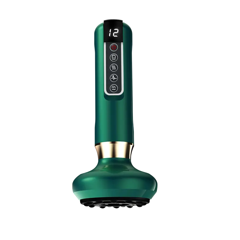 12-Speed Intelligent Cupping & Scraping Instrument - Battery-Powered Cupping Massage Device, Electric Breathing Heating, Cordless Large Suction Tool for Adults' Abs, Back, USB Rechargeable Winter Gift