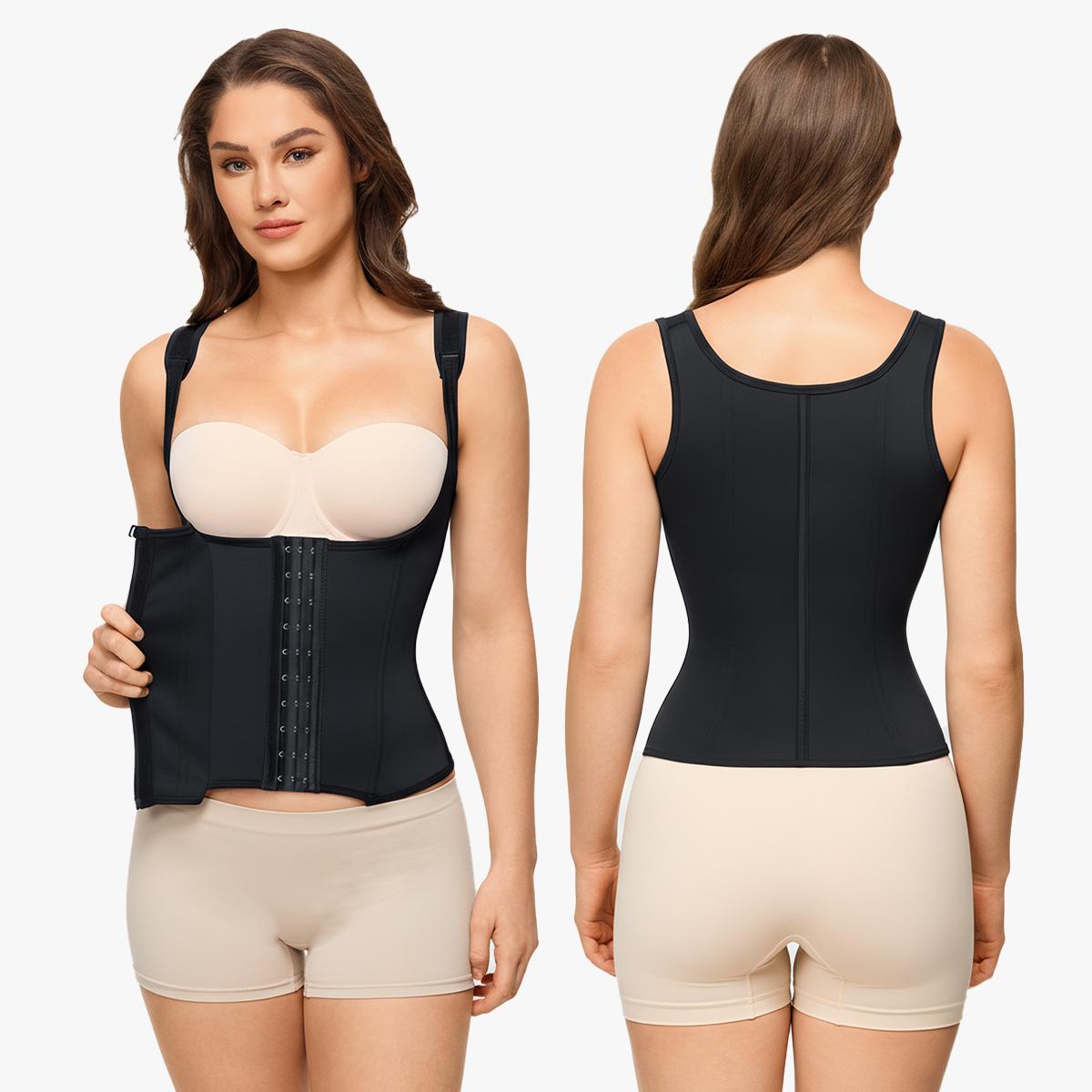 Nebility Women's Shapewear Waist Trainer Belt with 6 Steel Frame for Firm Compression & Bust Support Adjustable Straps Tummy Control Postpartum Body Shaper