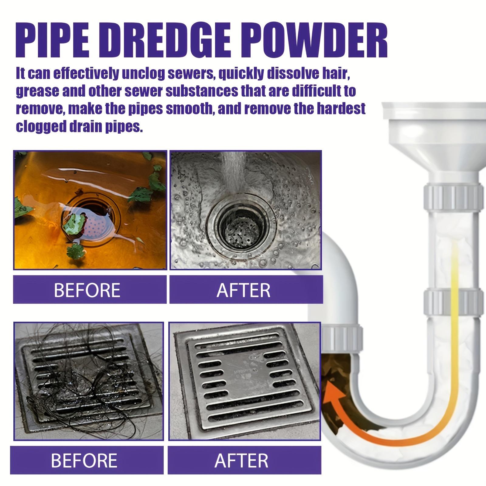 Liapu Powerful Pipe Dredging Agent for Kitchen and Toilet Pipelines - Dissolves 200+ Blockages and Kills 99% of Bacteria