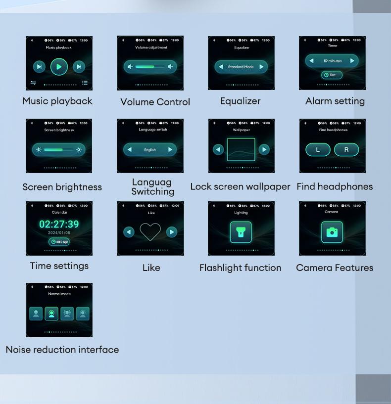 T26 Pro OWS Wireless Bluetooth Earbuds Luxurious Sound for Music & Phone Calls, Sport Headsets With Call Noise Canceling Mic