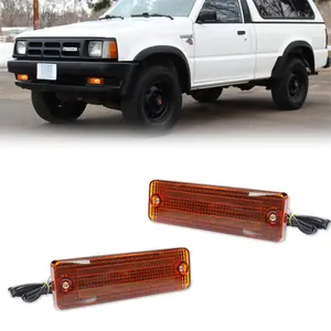 2PCS Amber Lens Front Turn Signal Housing Lights Blinker Corner Parking Lights For Mazda 323 626 Pickup Truck Replace OEM E8BZ 13368 A MA2530104