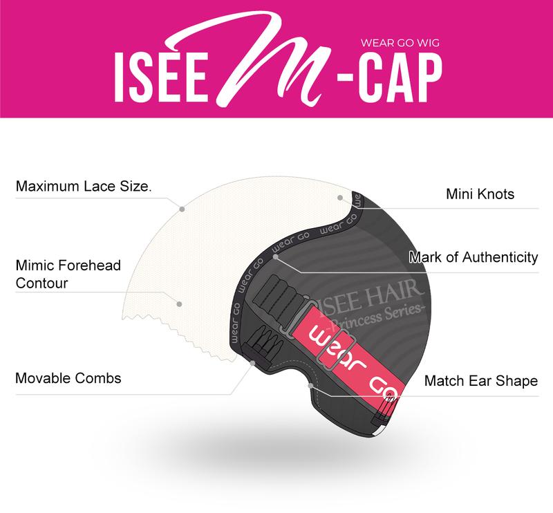 [Free Upgraded] ISEE M-Cap Wear Go Kinky Curly 9x6 Pre Bleached HD Lace Human Hair Wig - Medium Size Cap with C-Shape Protection Ear Design Xmas Gift for Girlfriend/Wife/Family #TikTokShopHolidayHaul