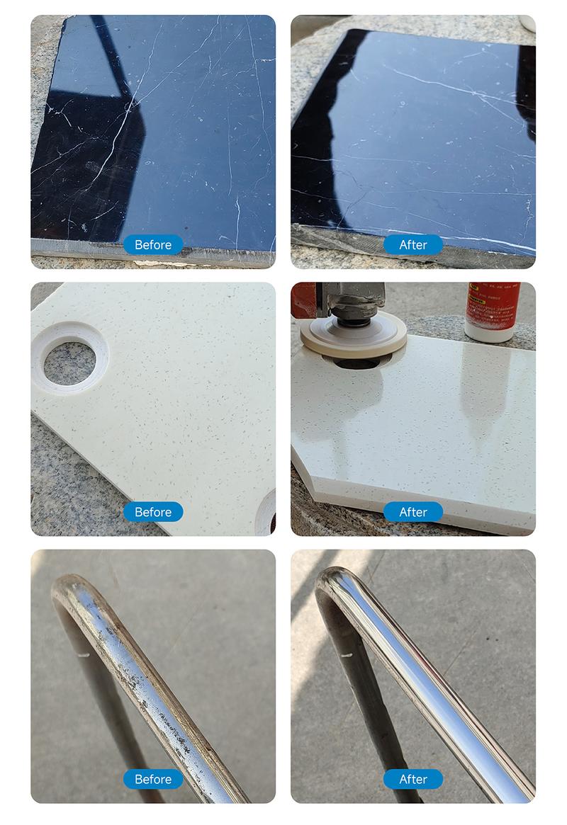 LOZLIN Professional Stone Polish - Mirror Finish for Quartz Granite Marble Countertops & Furniture Stainless Steel Sink Restorer