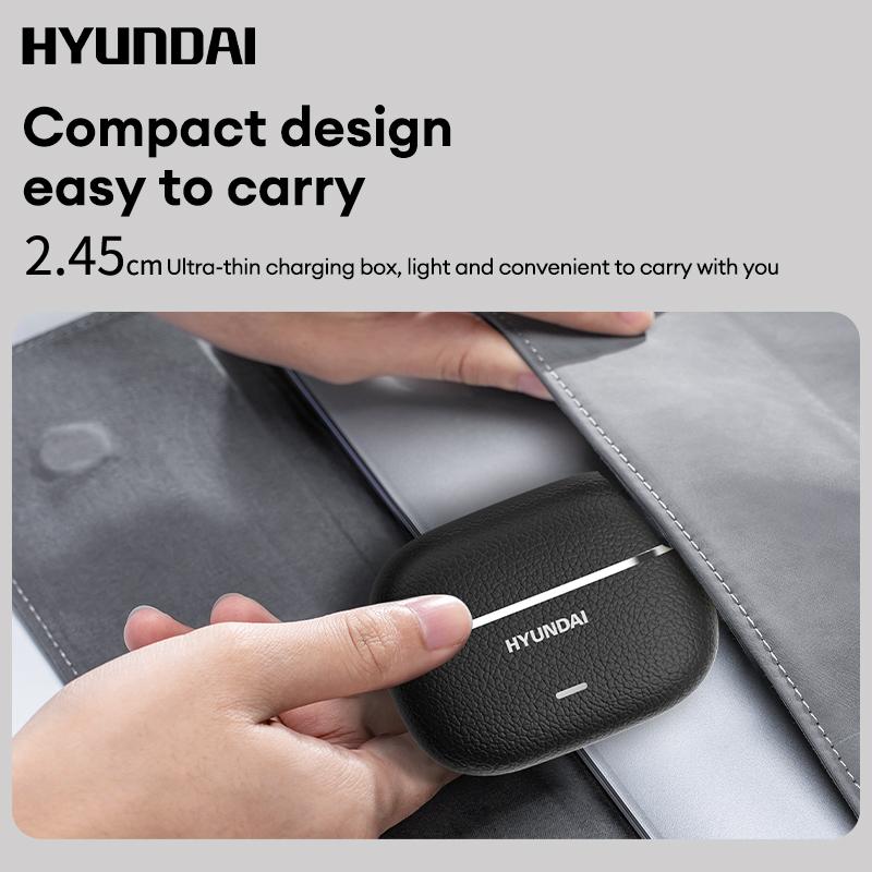 HYUNDAI C03 Clip-On Wireless Headphones with 2025 Bluetooth 6.0 for Faster, Stable Connection & Low Power Use, DT6.0 Pulse Directional Tech, 360° ACS Panoramic Sound, IPX5 Waterproof Electronic Headset Earbuds for Music & Calls, Comfortable for Sports