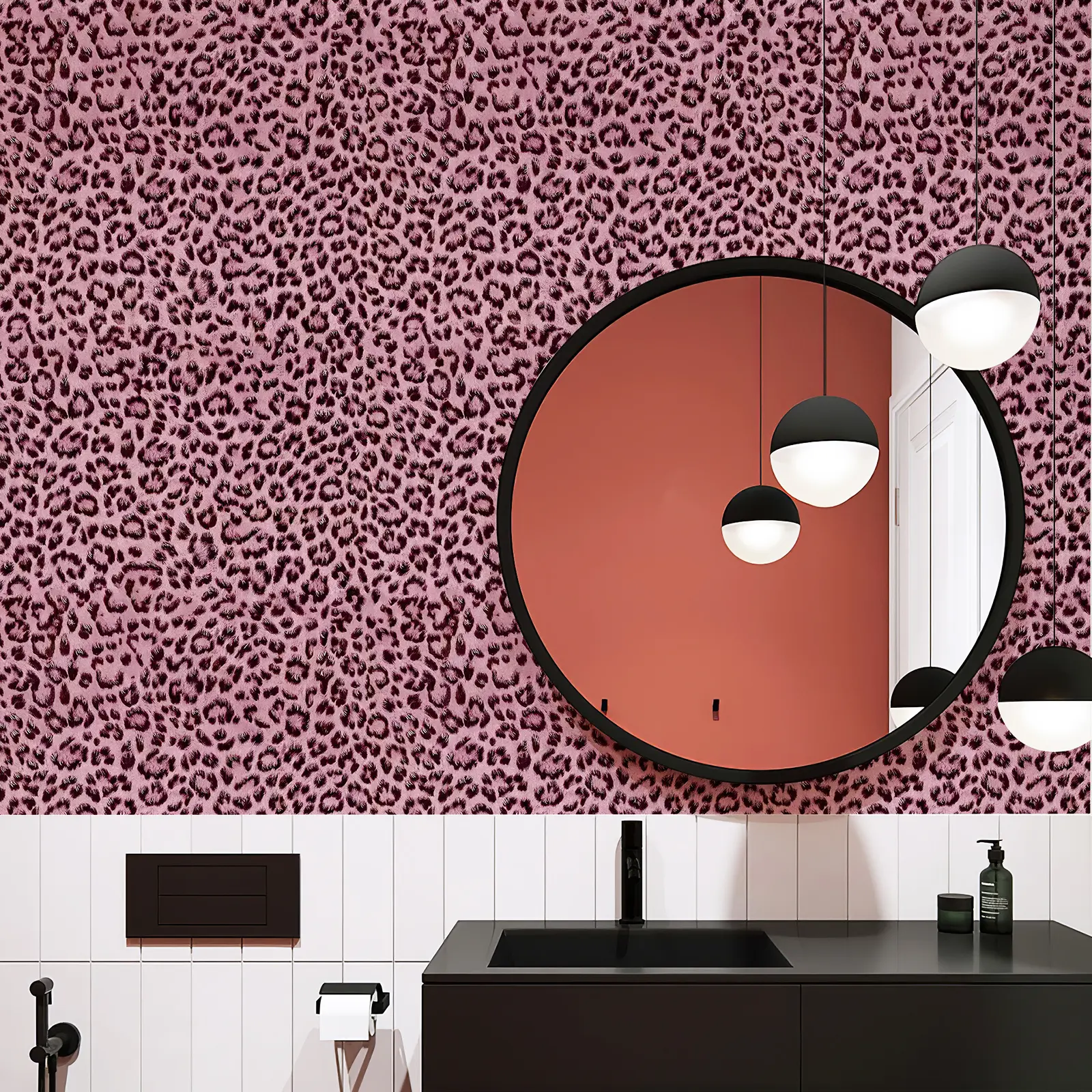 JiffDiff Leopard Print Peel and Stick Wallpaper Waterproof