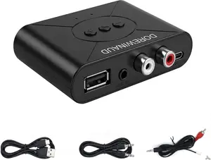 Bluetooth 5.4 Receiver for Home Stereo, AUX RCA to Bluetooth Adapter for Old Speakers, NFC Wireless Audio Receiver for Music Streaming Sound System, Convert Wired Speakers to Wireless