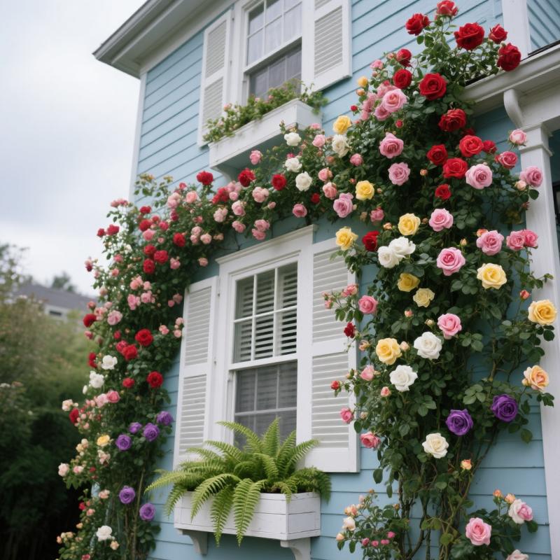 Climbing Rose Vines (Rambling Roses) Heirloom and rare varieties ideal for home gardens, non-GMO, easy to grow, and long-blooming perennial flowers. Suitable for cultivation in small gardens, patios, balconies, and indoors.