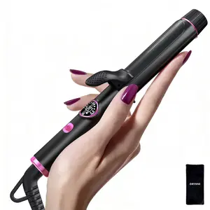 ORYNNE Mini Travel Curling Iron for Short Hair, 1 Inch Small Curling Iron with Dual Voltage, 5 Heat Settings, Temp Memory & Lock, Auto-Off, Ceramic Travel Curling Wand Infused Argan Oil