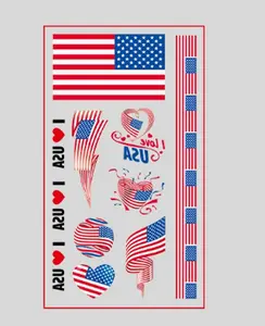 20 Sheets American Flag Temporary Tattoos for World Cup Decorations 2026, USA Flag Face Tattoo America Flag Transfer Stickers, Perfect for Independence Day, Soccer Sports Party Celebration（mixed loading of two types）