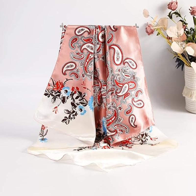 35" Large Square Silk Like Head Scarf - 3-piece suit Hair Scarves Bandana Scarf Headscarf  Scarf for Women