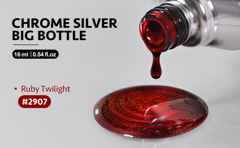 GAOY Red Cat Eye Gel Nail Polish, 16ml Glitter Holographic Nail Polish with Magnet, Reflective Translucent UV Gel, 2907 Ruby Twilight