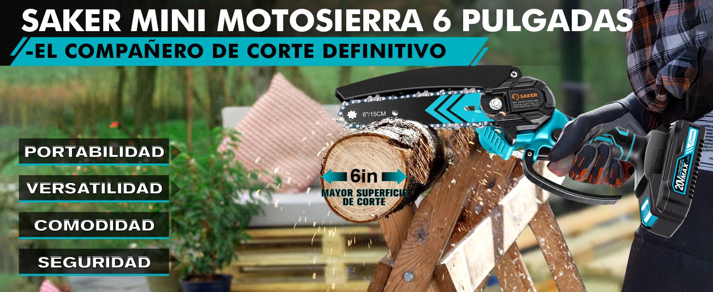 Mini motosierras, motosierras portátiles, aserradoras pequeñas inalámbricas, aserradoras para patios y jardines