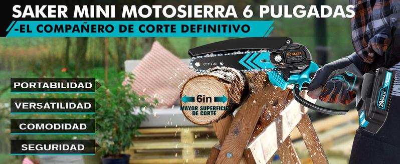 Mini motosierras, motosierras portátiles, aserradoras pequeñas inalámbricas, aserradoras para patios y jardines