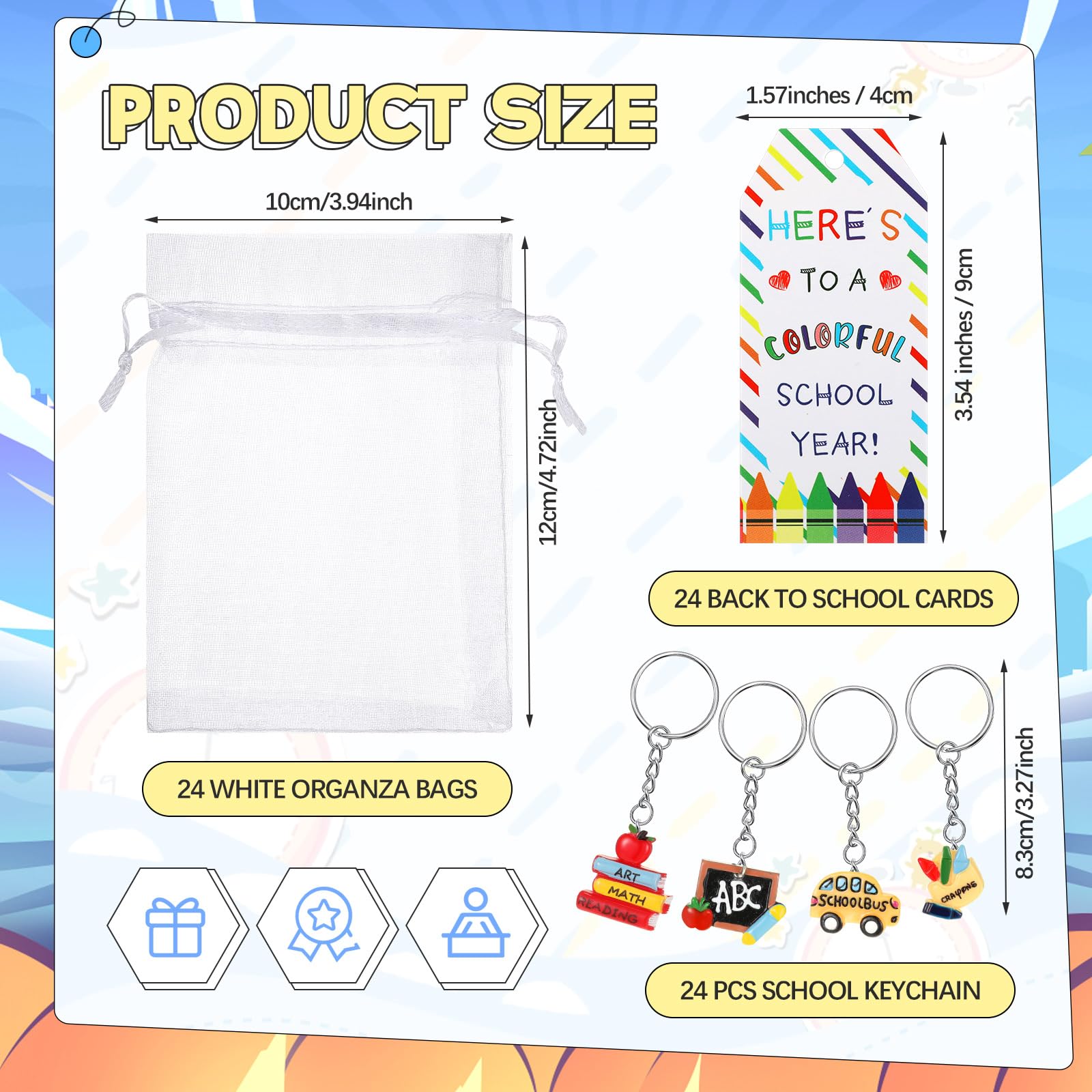 [Christmas Favors] 24 Set Christmas Keychain with Candy Bag Christmas Stocking Idea Christmas Party Favors Classroom Prizes & Exchange Gift Bulk Gifts for Students Back to School Keychain