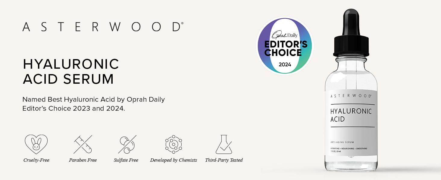 Asterwood Hyaluronic Acid Serum for Face | Hydrating & Plumping Anti-Aging Serum for Dry & Sensitive Skin | Fragrance-Free, Vegan Skincare Asterwood Hyaluronic Acid Serum for Face | Hydrating & Plumping Anti-Aging Serum for Dry & Sensitive Skin | Fragrance-Free, Vegan Skincare