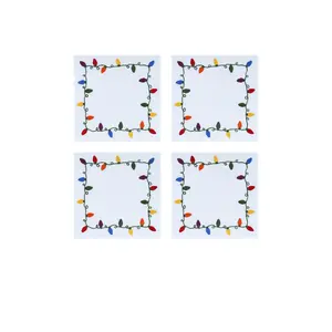 Chefanie Christmas Lights Cocktail Napkins