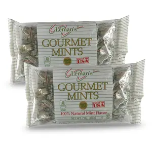 Leman's Gourmet Mints – Made in USA with 100% Natural Mint Flavor | 7 oz Bags (2 Pack)