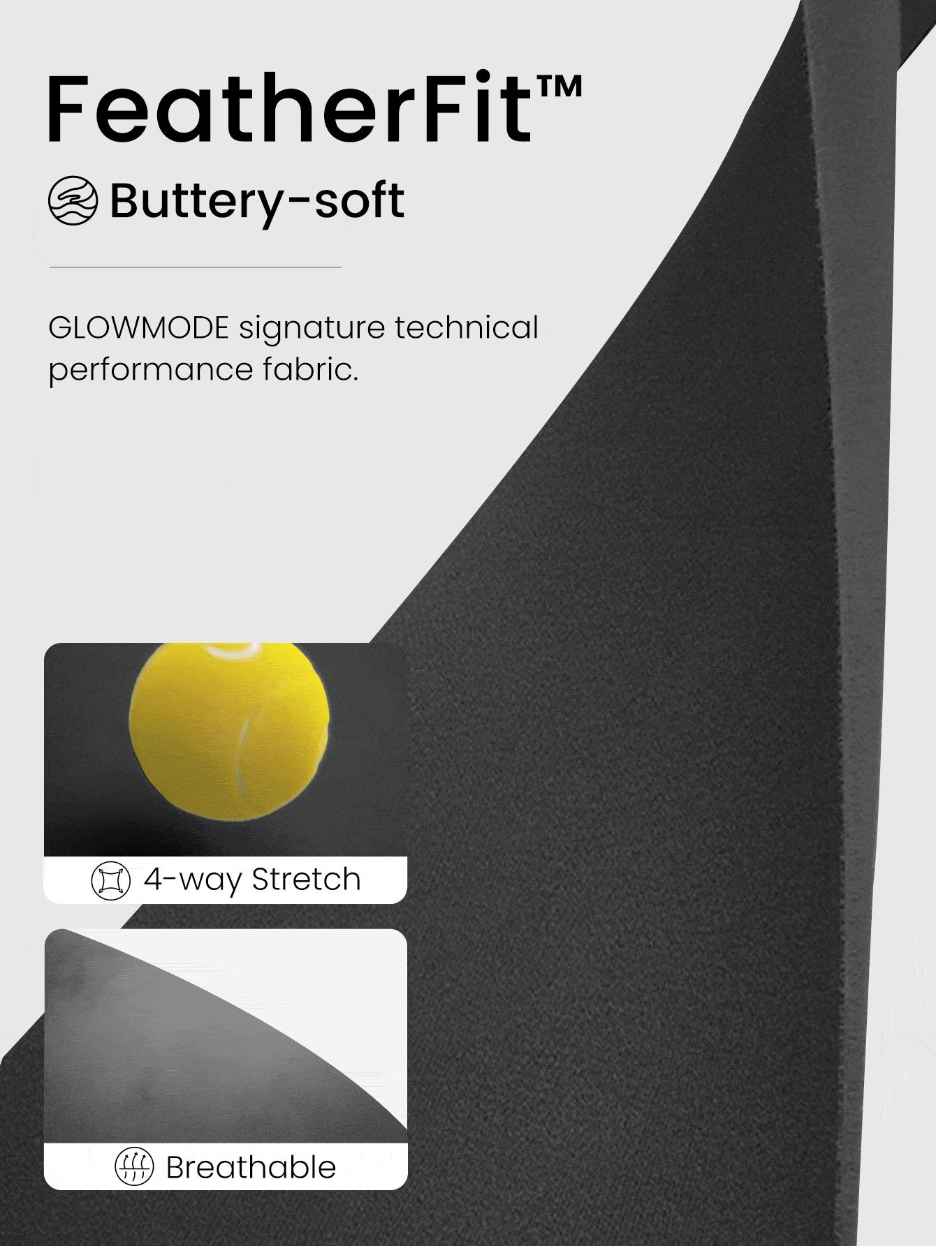 GLOWMODE FeatherFit T-Neck Racerback Tank Top Light Support Low Impact Yoga Studio Summer TikTokShopBlackFriday