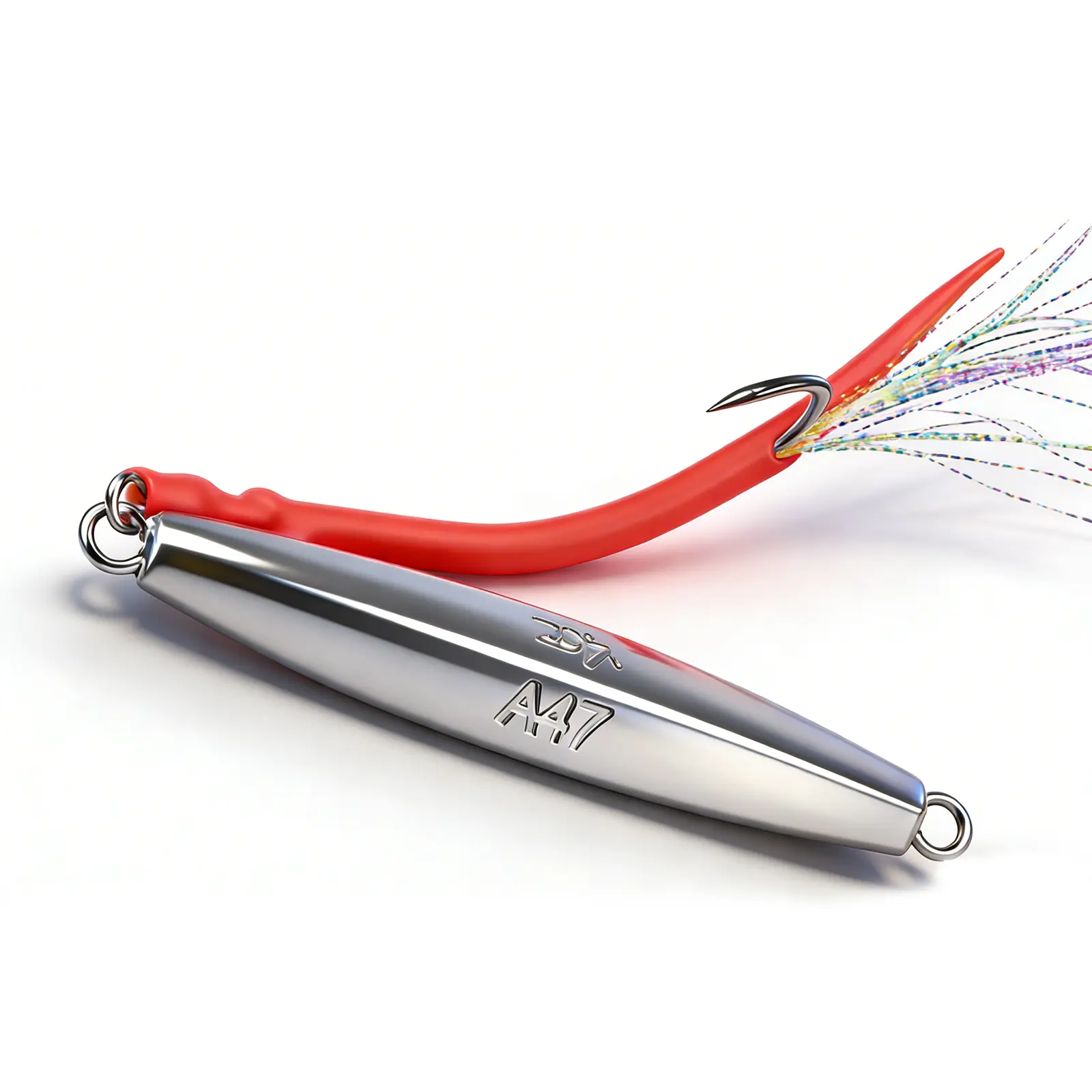 Diamond Shape Hard Metal Jigging Lures, Sink Fast Metal Body Fishing Baits with Split Tube Tail, Secure Stainless Steel Hook, Sinking Casting Lures for Saltwater Bluefish, Freshwater Striper, Hard Metal Lure, Hook Secure,back to school,back to school haul