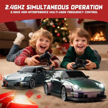 【RC-Kid's Gifts】2.4GHz Remote Control Car, 1:24 Scale RC Drift Car,4WD Racing Car With 2 Rechargeable Batteries & LED Lights,Remote Control Mode Easy for Kids & Beginners,Compact Portable Design,Fun Indoor & Outdoor Play Gift #Toys Gift Preferred Fro Kids