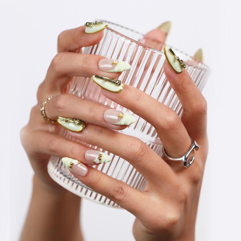 NailVesta ALMOND SHAPE COLLECTION – 100% Handcrafted 3D Press-On Nails | Reusable, Long-Lasting, Salon-Quality