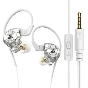 QKZ AK3 Portable Wired In-Ear Earphone, Wired Headphones With Mic, HiFi Subwoofer Noise Cancelling Wired Earphones for Game Sports, 3D Stereo Sound Headphones For Gym & Sports & Game, Headphones 8D Audio, Electronic Audio Earbud