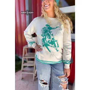 Teal Wild & Western Sweater