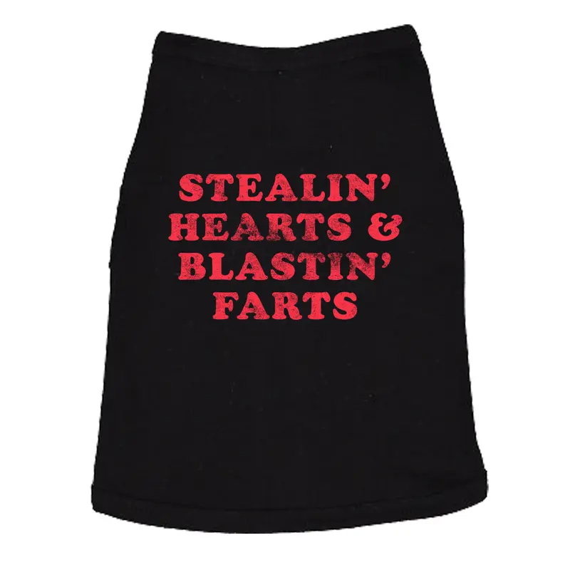Stealin Hearts and Blastin Farts Dog Shirt Funny Pet Puppy Lover Hilarious Pass Gas Shirt Love Shirt For Dogs Funny Adult Humor Puppy TShirt Black
