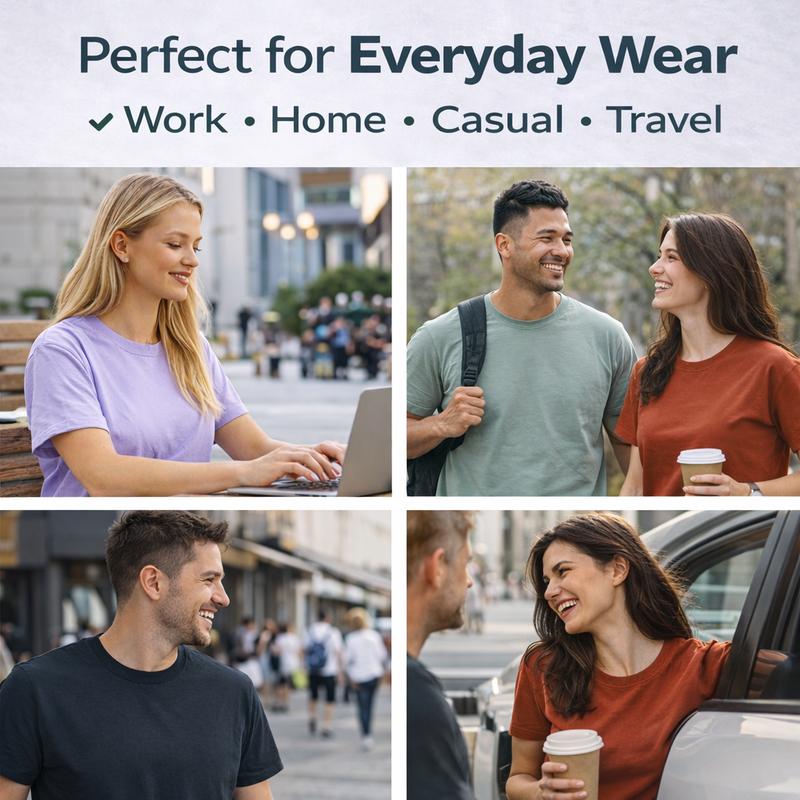 ECOTONE BLANKS 4.3 oz cotton T-Shirts  6-Pack Multi-Color Unisex Factory Direct  Soft Comfortable Solid Color Crew Neck Short Sleeve Regular Fit Menswear Multicolor Sets north west outfits 2026 happynewyear