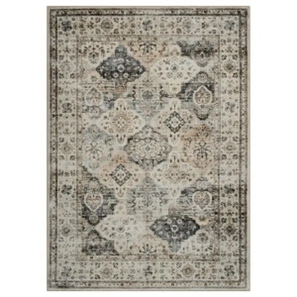 GARVEE Washable Vintage Traditional Area Rug with Floral Print, Non-Slip, Foldable Floor Carpet Mat for Home Decor and Comfort