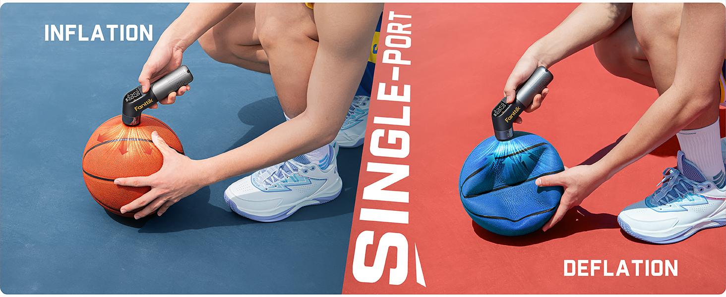 Fanttik X10 Nano Electric Ball Pump Inflation And Deflation, Fast Inflation with Precise Pressure Gauge, Ball Pump for Basketball, Soccer, Football, Volleyball (Max 19.9PSI)-The Trusted Coach's Choice