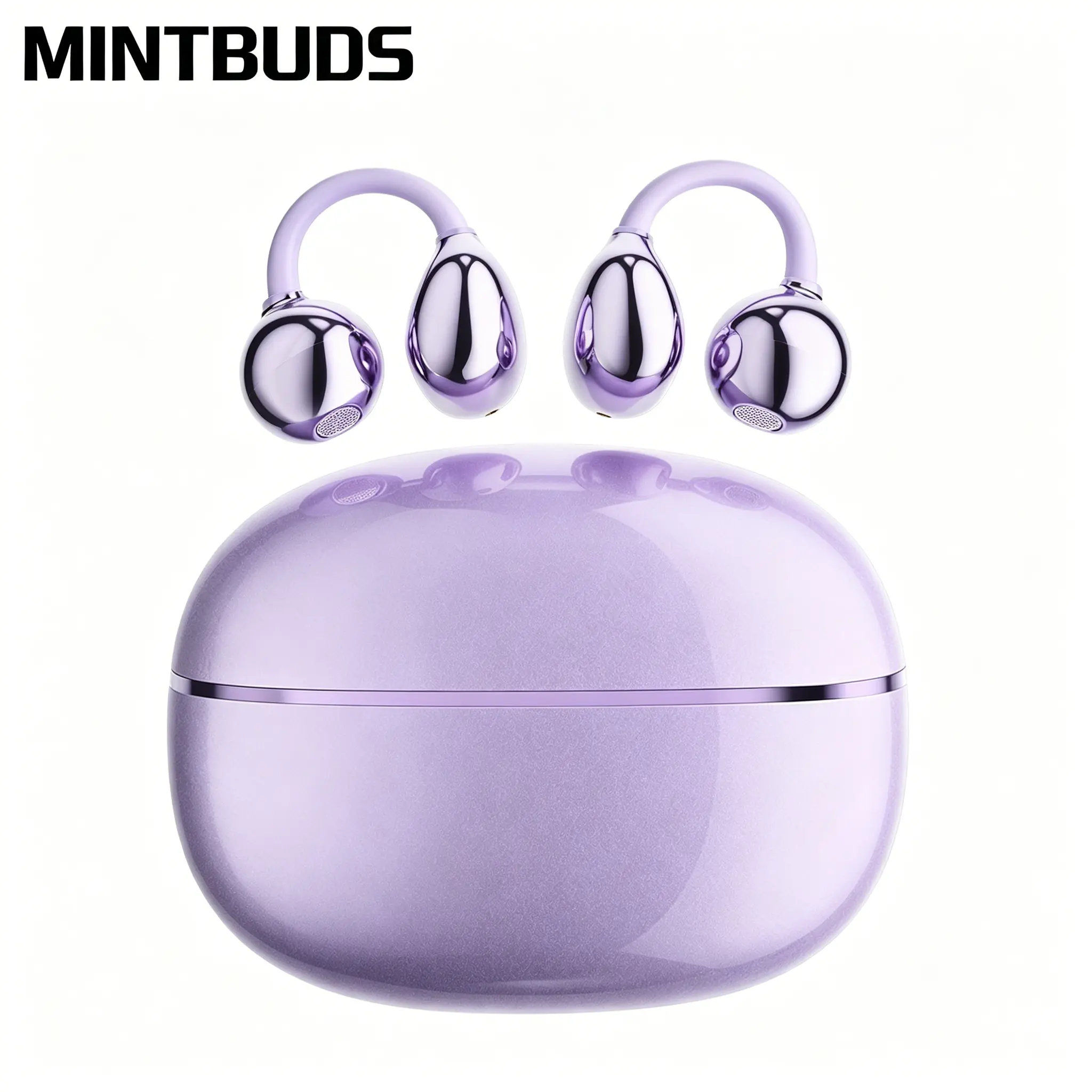 Clip On Wireless Headphones with Bluetooth 6.0 for Faster, Stable Connection, DT6.0 Pulse Directional Tech, 360° ACS Panoramic Sound, IPX5 Waterproof Audio Earbuds for Music & Calls, Comfortable for Sports, Compatible with Android & iOS