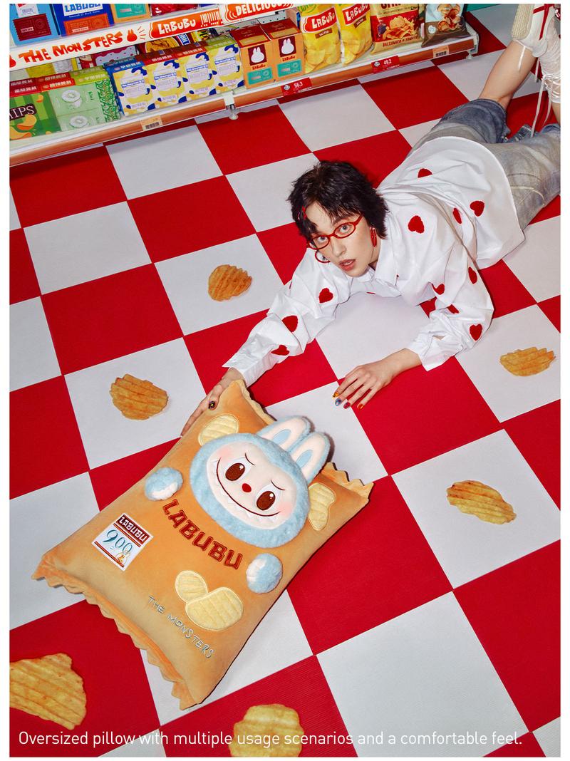 POP MART THE MONSTERS Wacky Mart Series-Pillow (Chips), Labubu Collectible Toys, Valentine’s Day Gifts