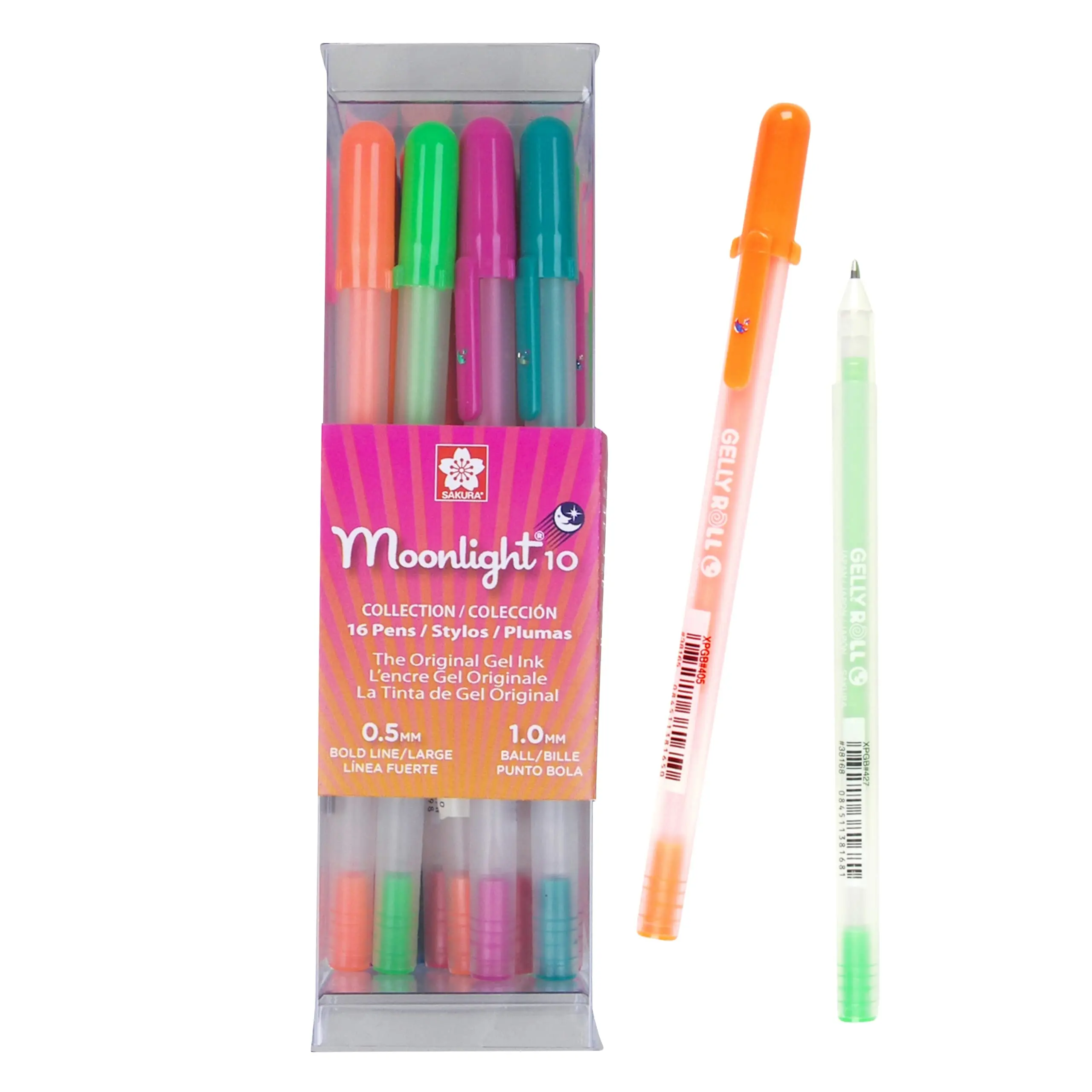 SAKURA Gelly Roll Moonlight Gel Ink Pens - 16-Pack Assortment Set, Bold Point, Bold Lines, Opaque Ink, Smooth Flow, Handwriting Pens & Refills, Office Stationery Writing Tools, Boxed Assortment Pens & Refills