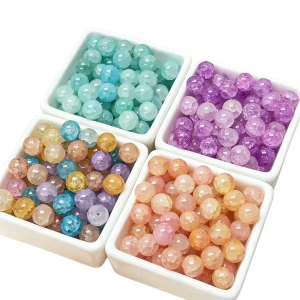 DIY Handmade Beams & Charms for Bracelet Necklace Jewelry Making, Ink Splattering Pattern, 10 mm, 2 Oz to 6 Oz