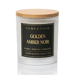 Lume & Gold  Gold Amber Noir Coconut Soy Candle – 10 oz