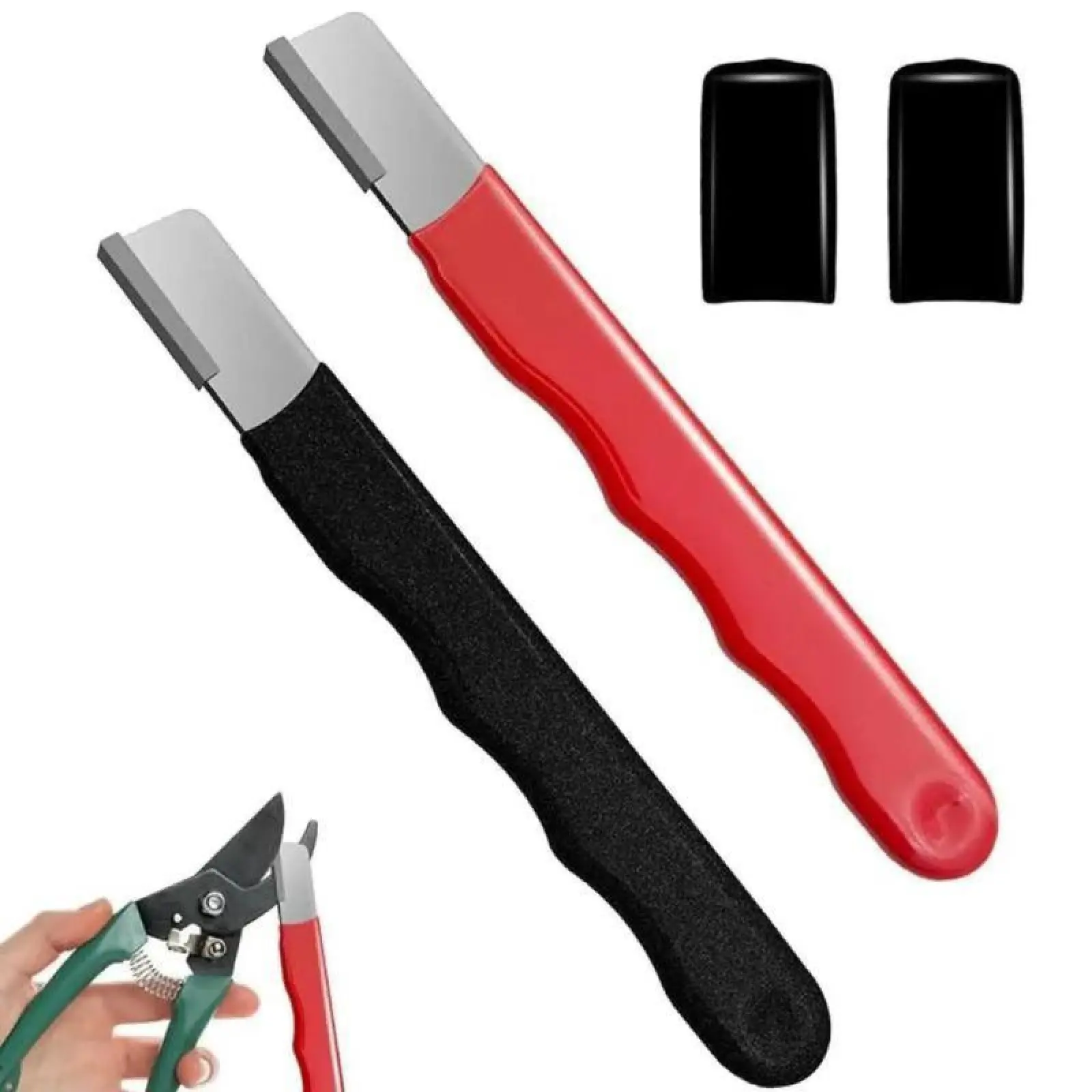 Non-Woven Aluminium Multi-Use Edge Polishing Tool - Battery-Free Kitchenware Accessory for Kitchen Knives & Household Garden Clippers, Random Color, Cutting