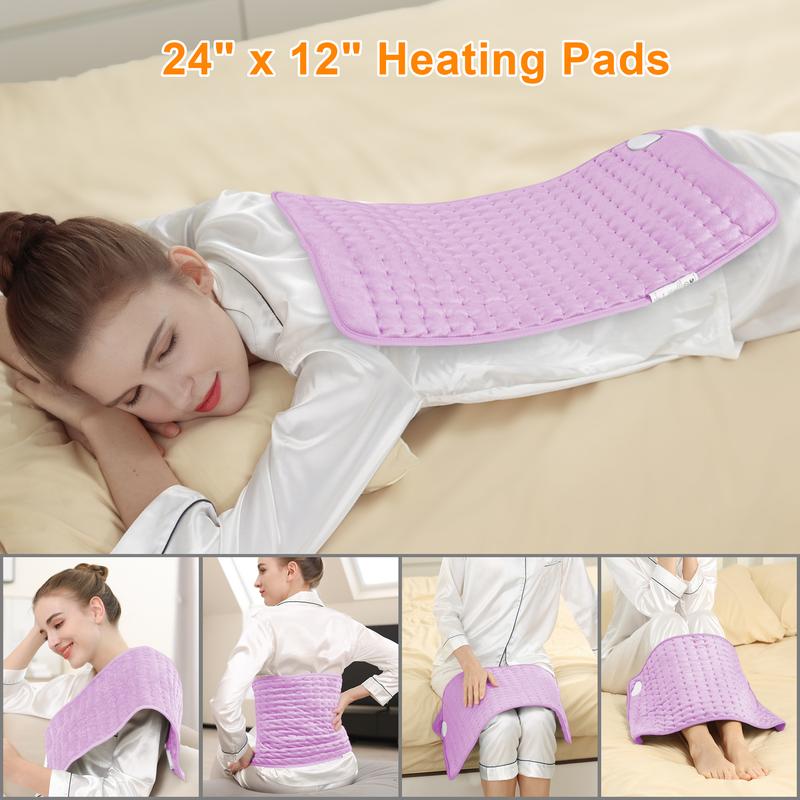 Heating pad for targeted precise application, portable, 6 heating levels, quickly heats up to 140 ° F, automatically shuts off in 2 hours, leg, shoulder, knee, neck heating - machine washable, ideal gift for parents' holidays, ideal gift