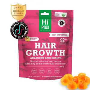 HiPlus Hair Growth Accelerator – Beauty Vitamin Healthcare–For Thicker,Nourishes Thinning&Loss,With Proprietary Collagen Complex, Biotin, Clinically Proven for Visibly Thicker Hair and Scalp Coverage,Dermatologist Recommended 45-Day Supply Nutritional Sup