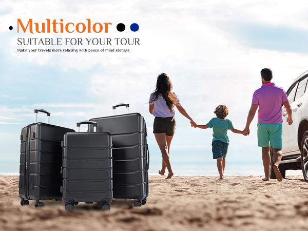 Luggage 20''/24''/28''Luggage, Hard Shell ABS Suitcase with Double Spinner Wheels, Lightweight Expandable Rolling Luggage with TSA Lock Luggage 20''/24''/28''Luggage, Hard Shell ABS Suitcase with Double Spinner Wheels, Lightweight Expandable Rolling Luggage with TSA Lock