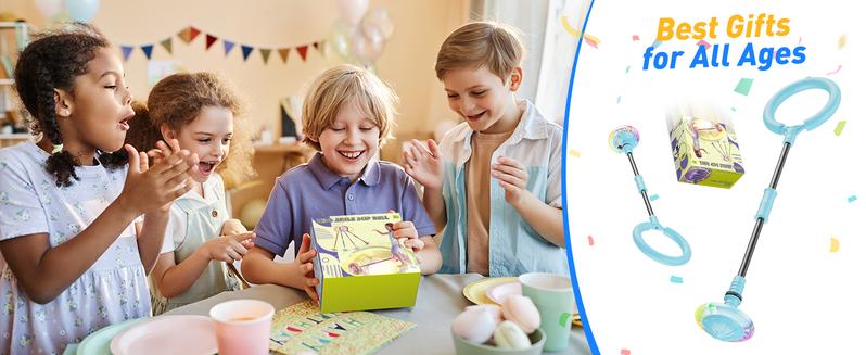 Skip Ball Toy for Girls, Girl Birthday Gifts, 3 Fun Modes, Flashing Light-Up Wheel,LED Digital Counter,Replaceable Battery,Girl Birthday Gifts for Age 6-10+,Fun Outdoor Girl Toys