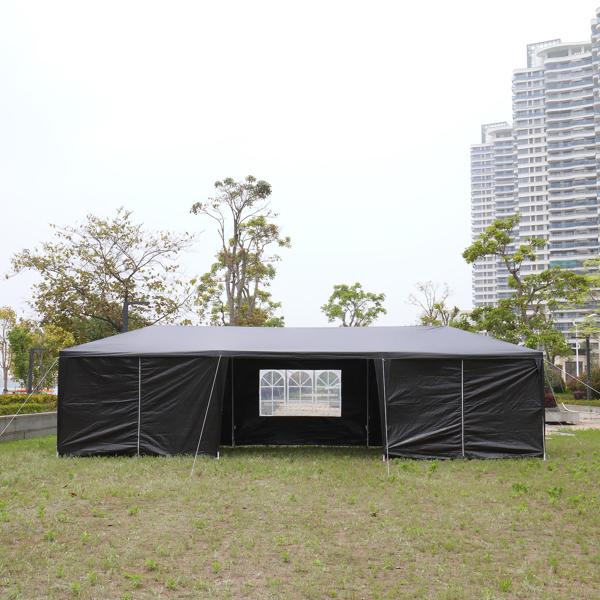 Outdoor Party Tent for Wedding, Garden Event | Spacious 10x30ft with Removable Sidewalls & Waterproof Shelter