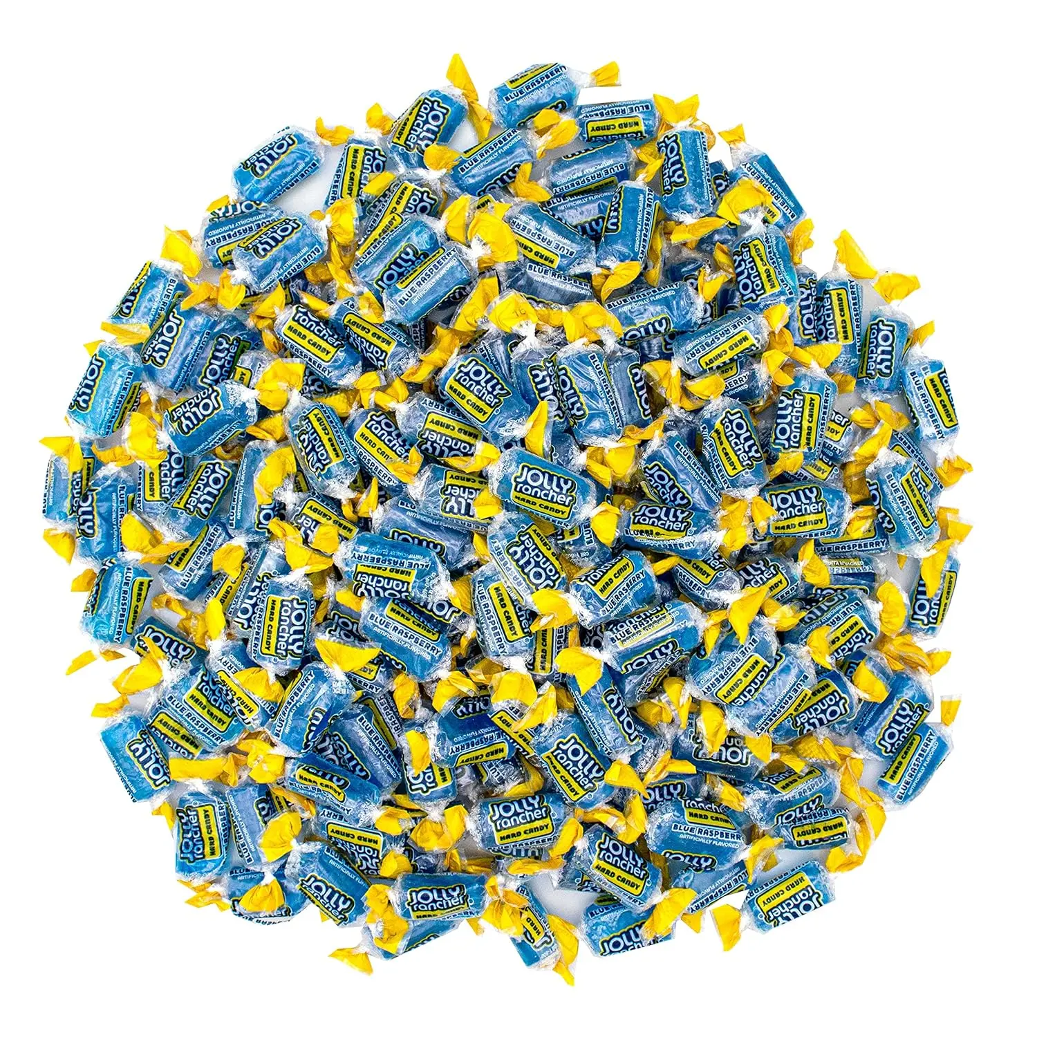 Jolly Rancher Blue Raspberry Flavor Hard Candies - Certified Organic, GMO-Free, Individually Wrapped, Sealed Bags, Great Value Everyday Sweet Treat Party Snacks for Candy Lovers
