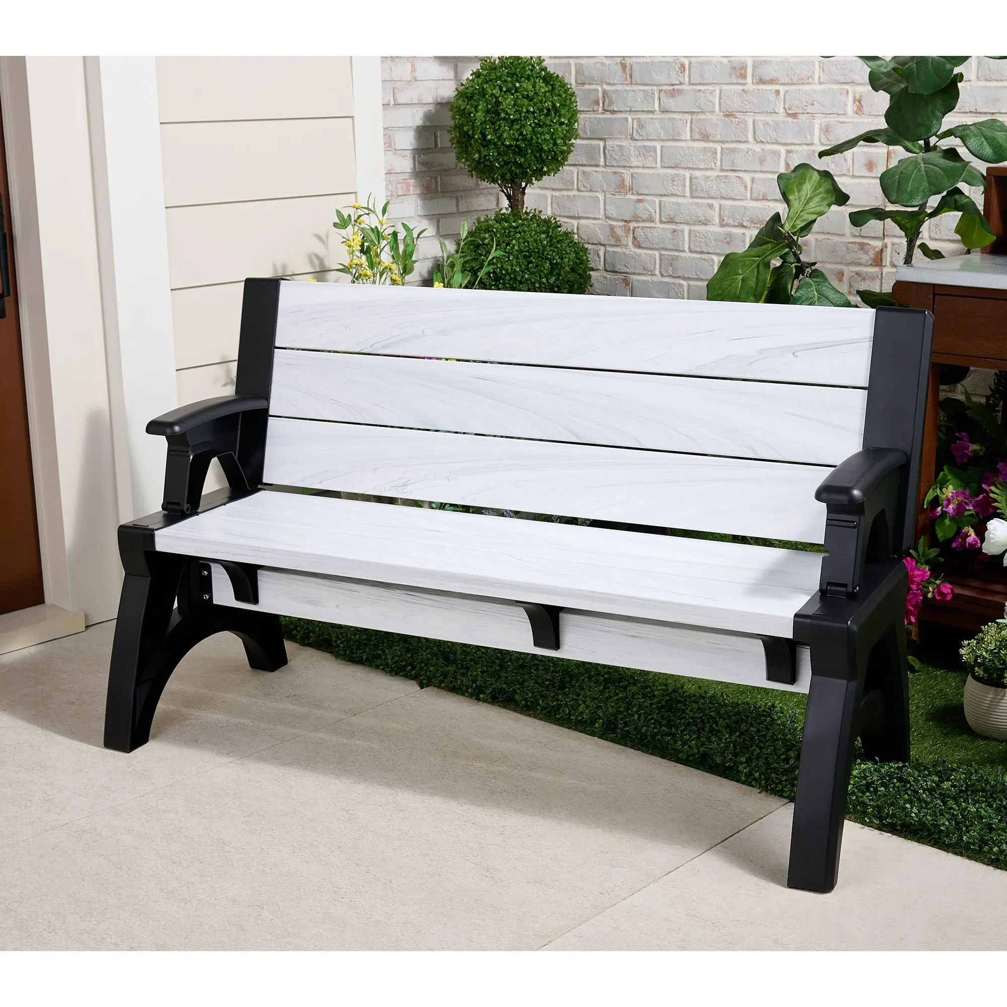 Convert-a-Bench Gen II XL Designer Series Bench-to-Table  Modern Outdoor Patio Furniture Stool Chairs