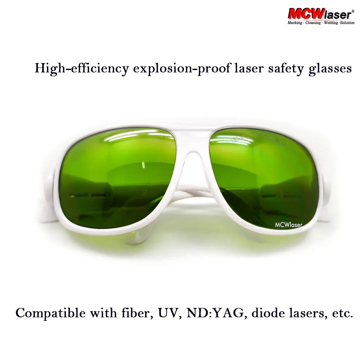 MCWlaser OD6+ Laser Eye Protection Glasses - Scratchproof, Anti-Impact Goggles for UV/ND/YAG, Diode & Fiber Lasers, Elegant Wrap Design with Case, Premium Safety Gear for Small Business Makers
