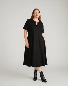 Saskia Ponte Dress - Black